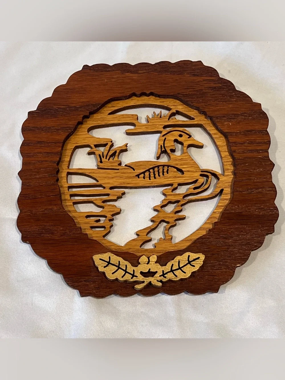 Handmade Wooden Loon Lake Wall Plaque Rustic Cabin Decor